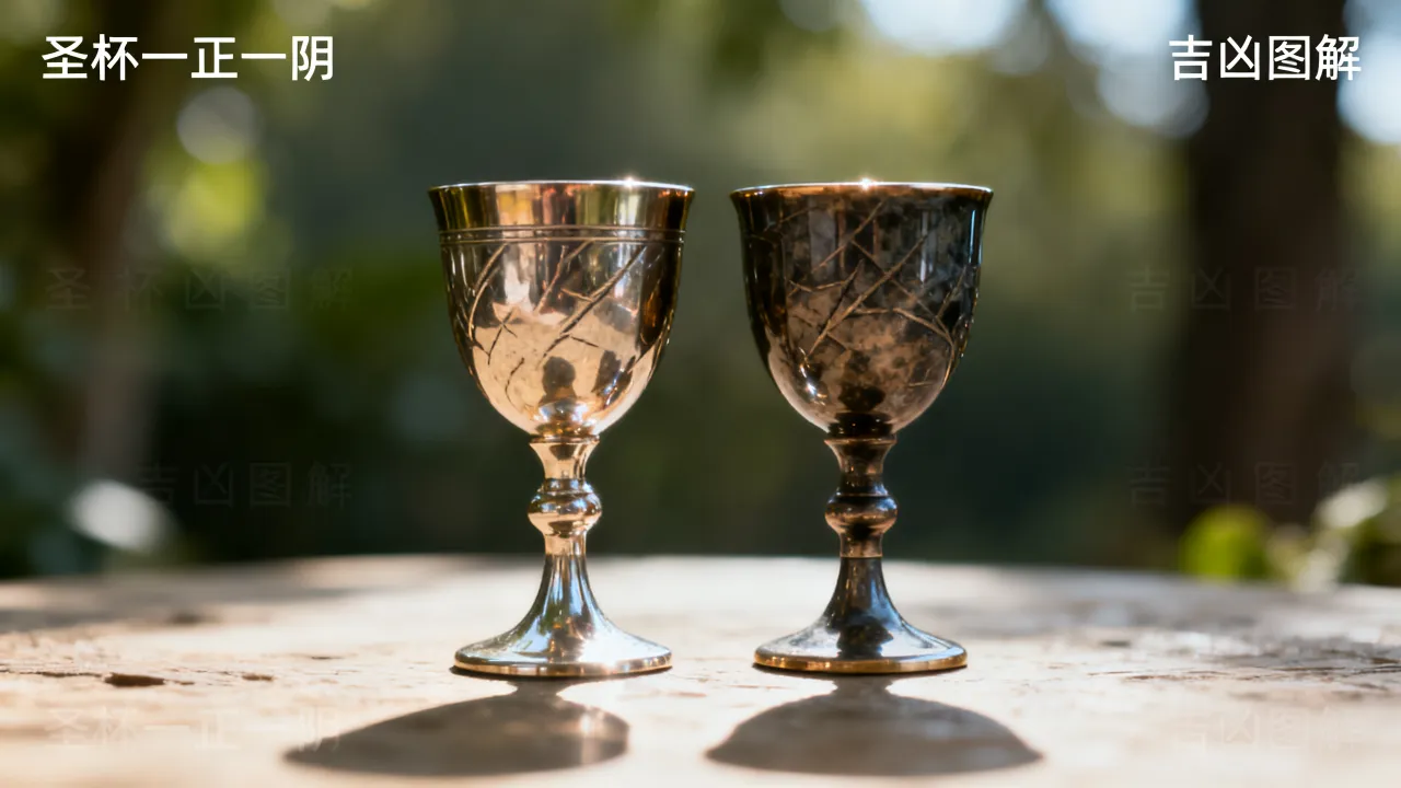 圣杯怎么看吉凶详解图？圣杯一正一阴吉凶图解大全