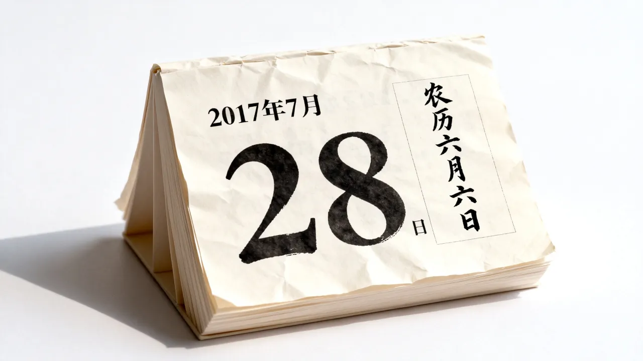 2017年7月28日阴历是多少，农历六月六日是什么日子？