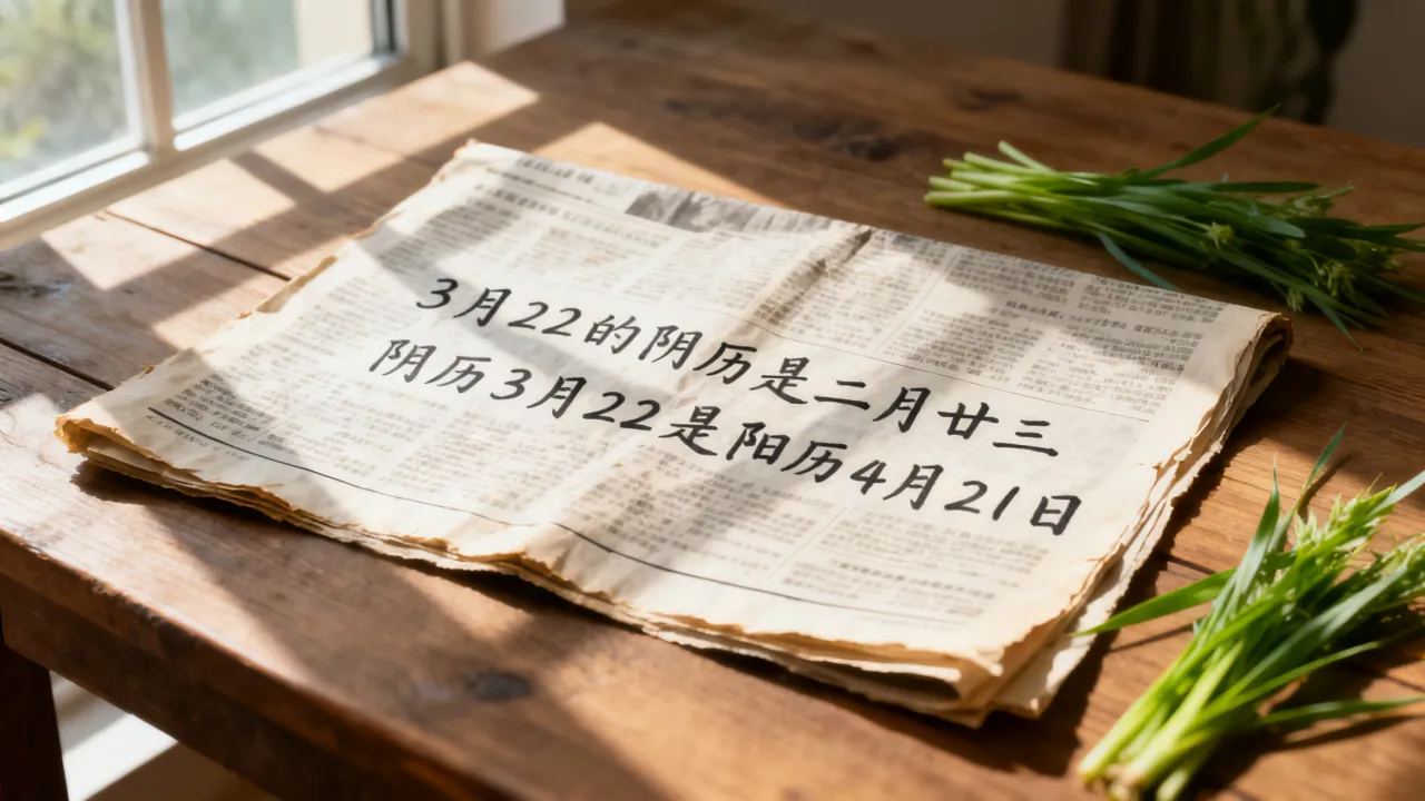 3月22的阴历是几月几号,阴历3月22是阳历几号 3月22的阴历是几月几号,阴历3月22是阳历几号