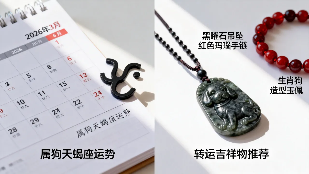 属狗天蝎座2026每月运势如何，属狗2026转运吉祥物哪个好？