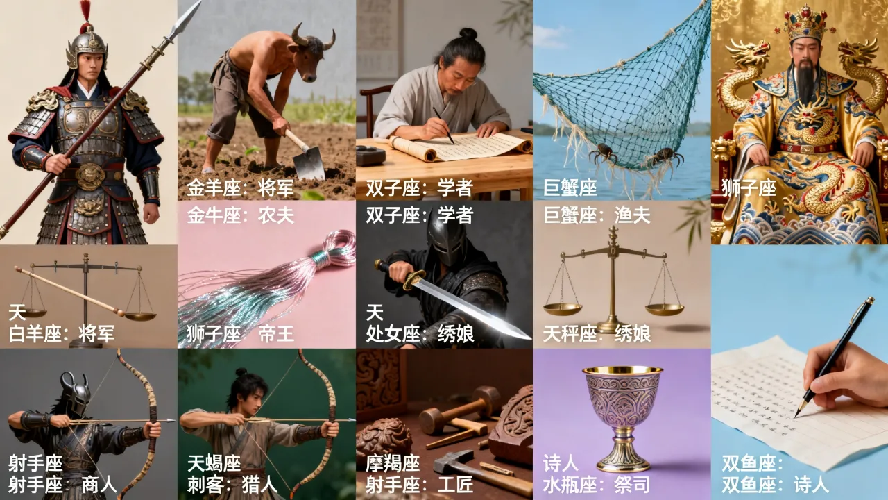 古代十二星座身份是什么，十二星座在古代分别是什么身份？