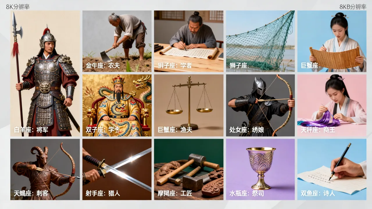 古代十二星座身份是什么，十二星座在古代分别是什么身份？