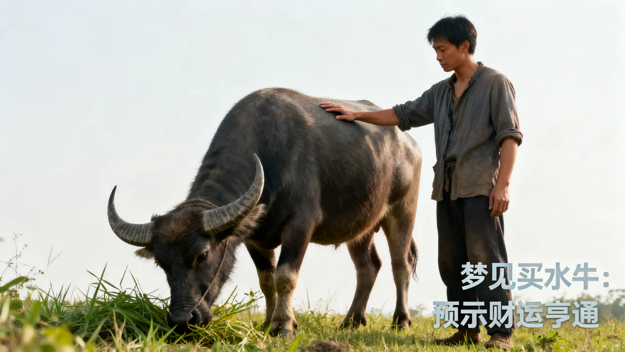 梦到买水牛是什么征兆，周公解梦梦见买水牛预示什么