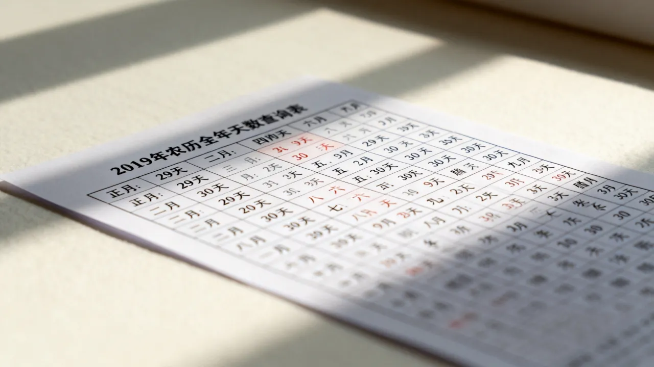 2019年阴历全年有多少天?农历全年天数详细查询表 2019年阴历全年有多少天?农历全年天数详细查询表
