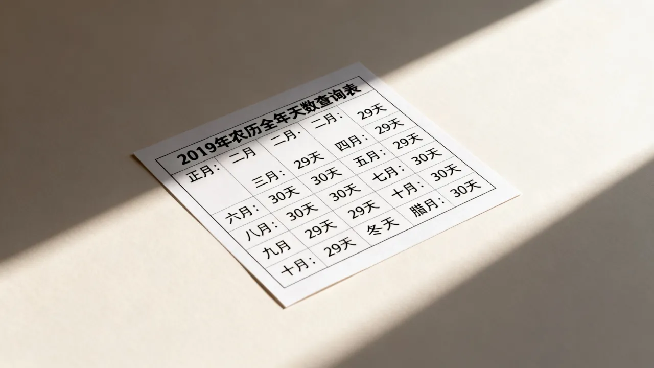 2019年阴历全年有多少天?农历全年天数详细查询表 2019年阴历全年有多少天?农历全年天数详细查询表