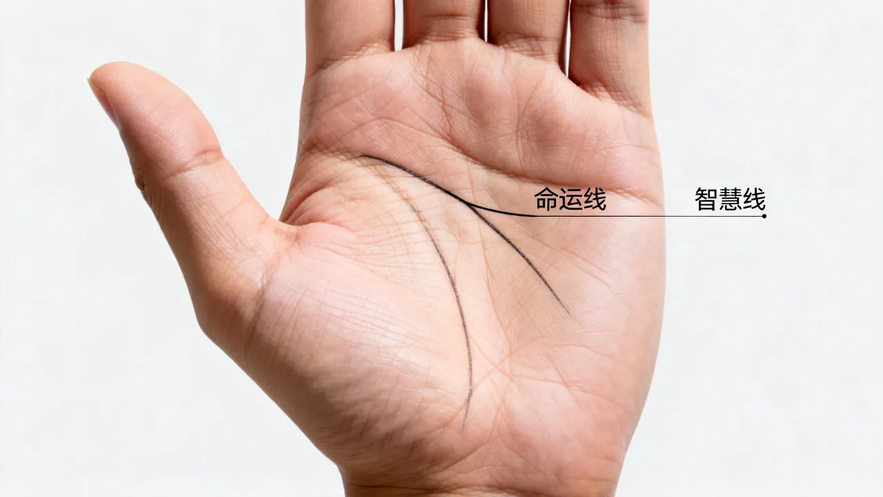 命运线和智慧线相交代表什么，手相命运线和智慧线相交好不好？