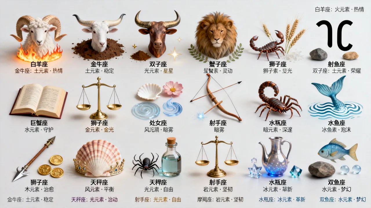 魔幻十二星座里谁才是隐藏的终极魔法师？十二星座魔法属性和命运全解析