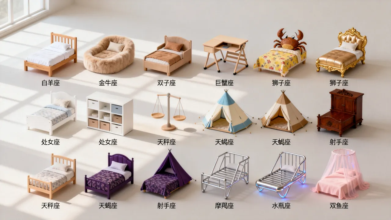 十二星座的小床是什么样的,哪个星座的床最舒适? 十二星座的小床是什么样的,哪个星座的床最舒适?