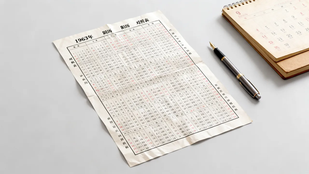 1963年阴历阳历对照表怎么查最准确，农历阳历生日换算查询