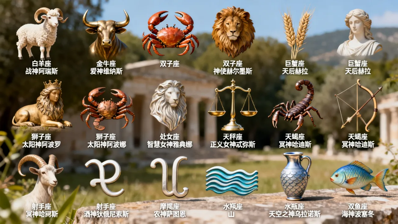 十二星座的守护神分别是谁，浪漫星座守护神排名，哪个守护神最浪漫