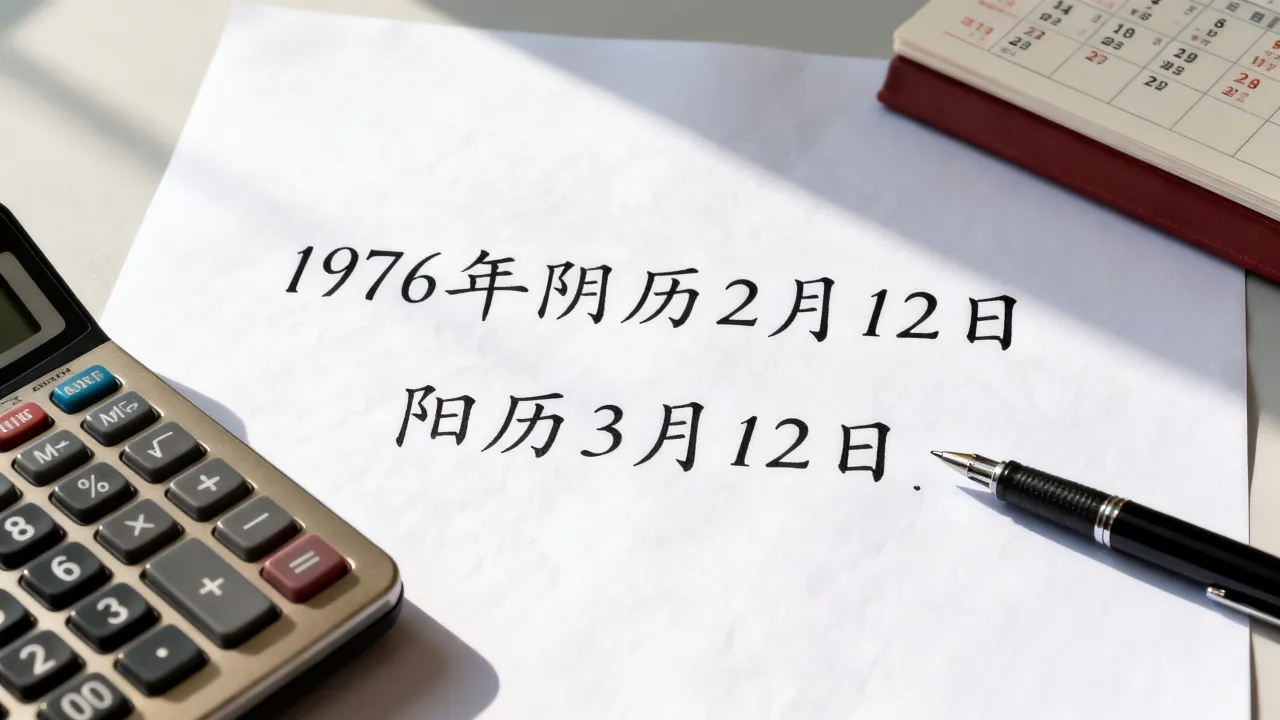 1976年阴历2月12日是阳历几号，阴历阳历转换查询