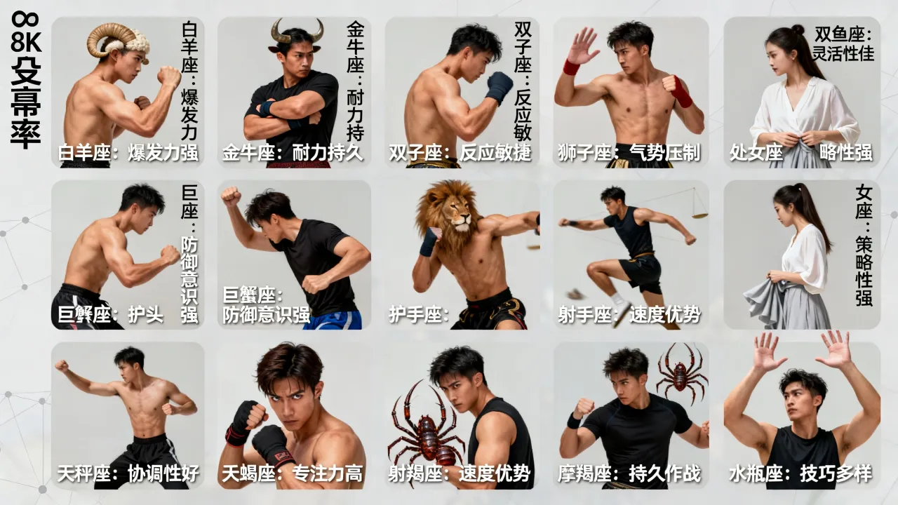十二星座男战斗力谁最强,星座男打架实力全解析 十二星座男战斗力谁最强,星座男打架实力全解析