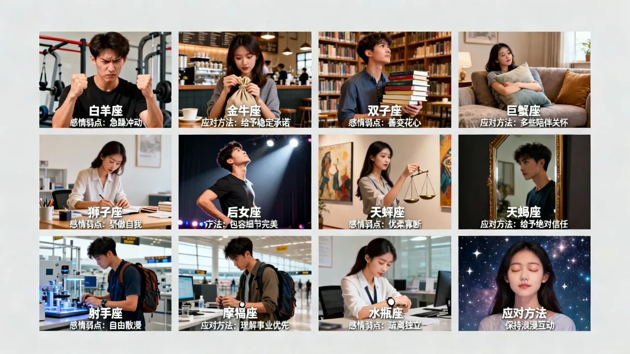十二星座在恋爱中的感情弱点分别是什么,应该如何应对? 十二星座在恋爱中的感情弱点分别是什么,应该如何应对?