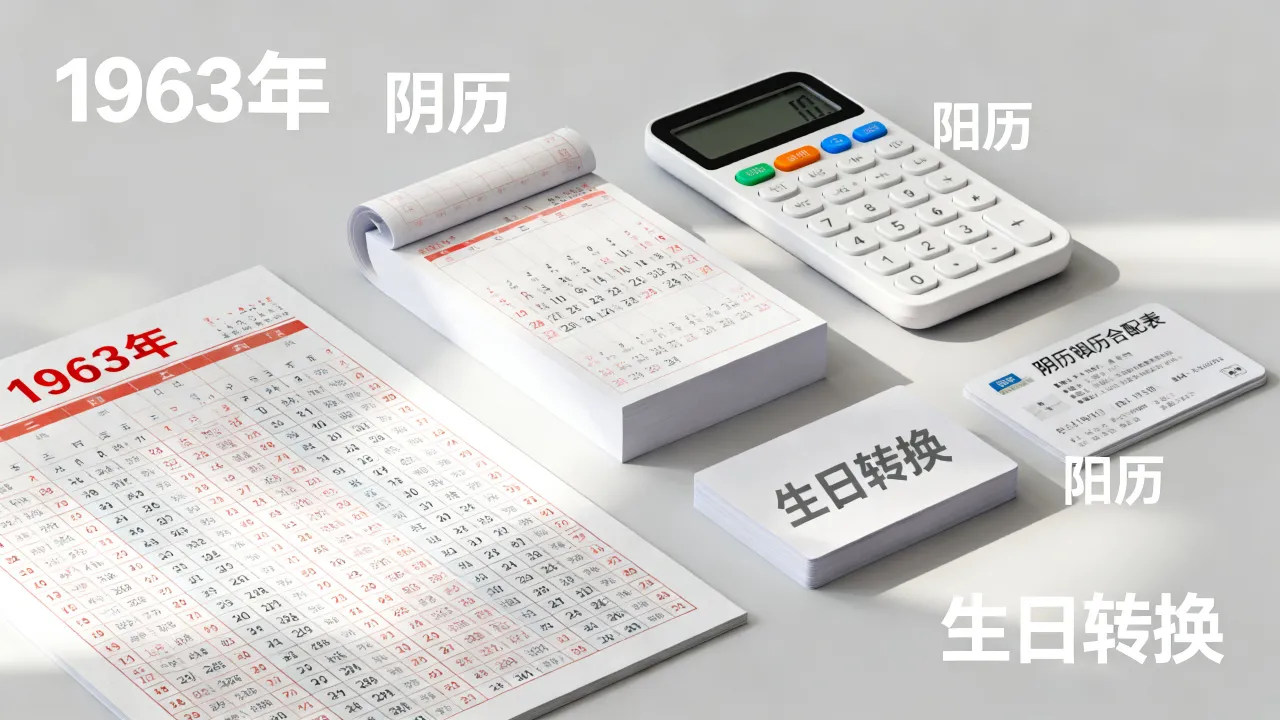 63年阴历阳历对照表怎么查？农历公历生日转换查询