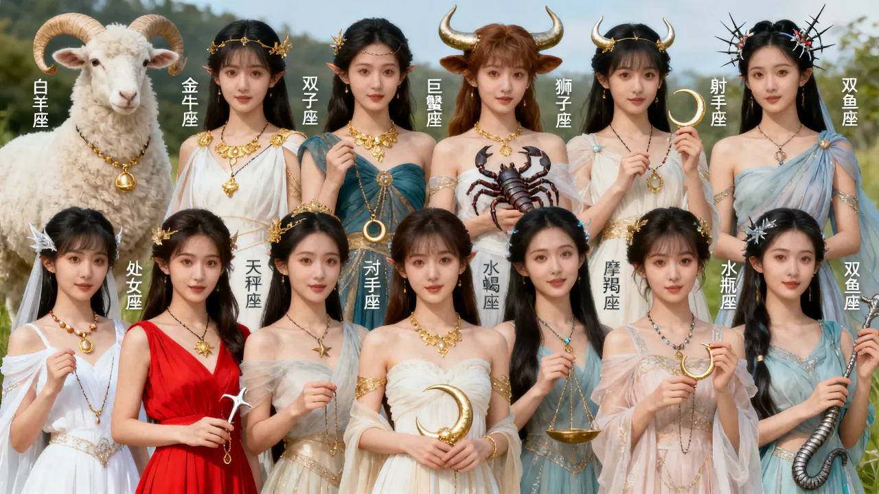 十二星座宫仙女是什么意思，十二星座宫仙女有哪些星座女