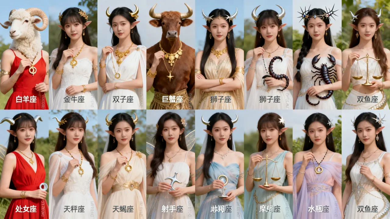 十二星座宫仙女是什么意思，十二星座宫仙女有哪些星座女