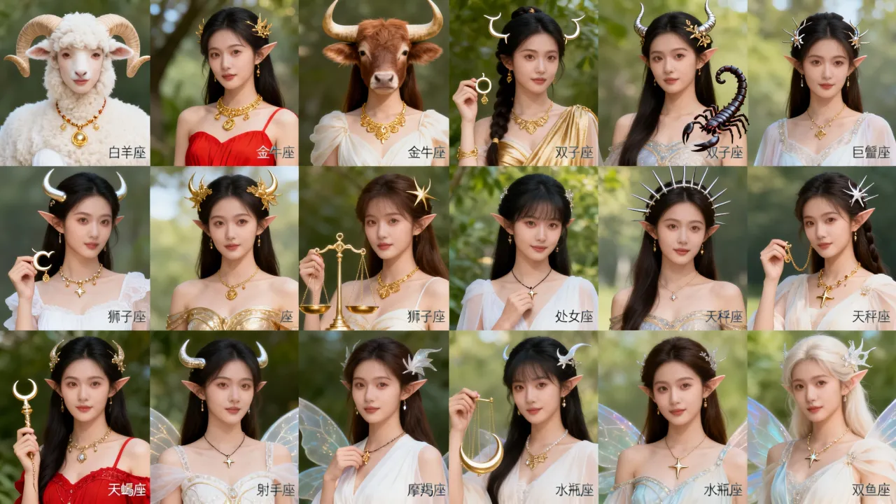 十二星座宫仙女是什么意思，十二星座宫仙女有哪些星座女