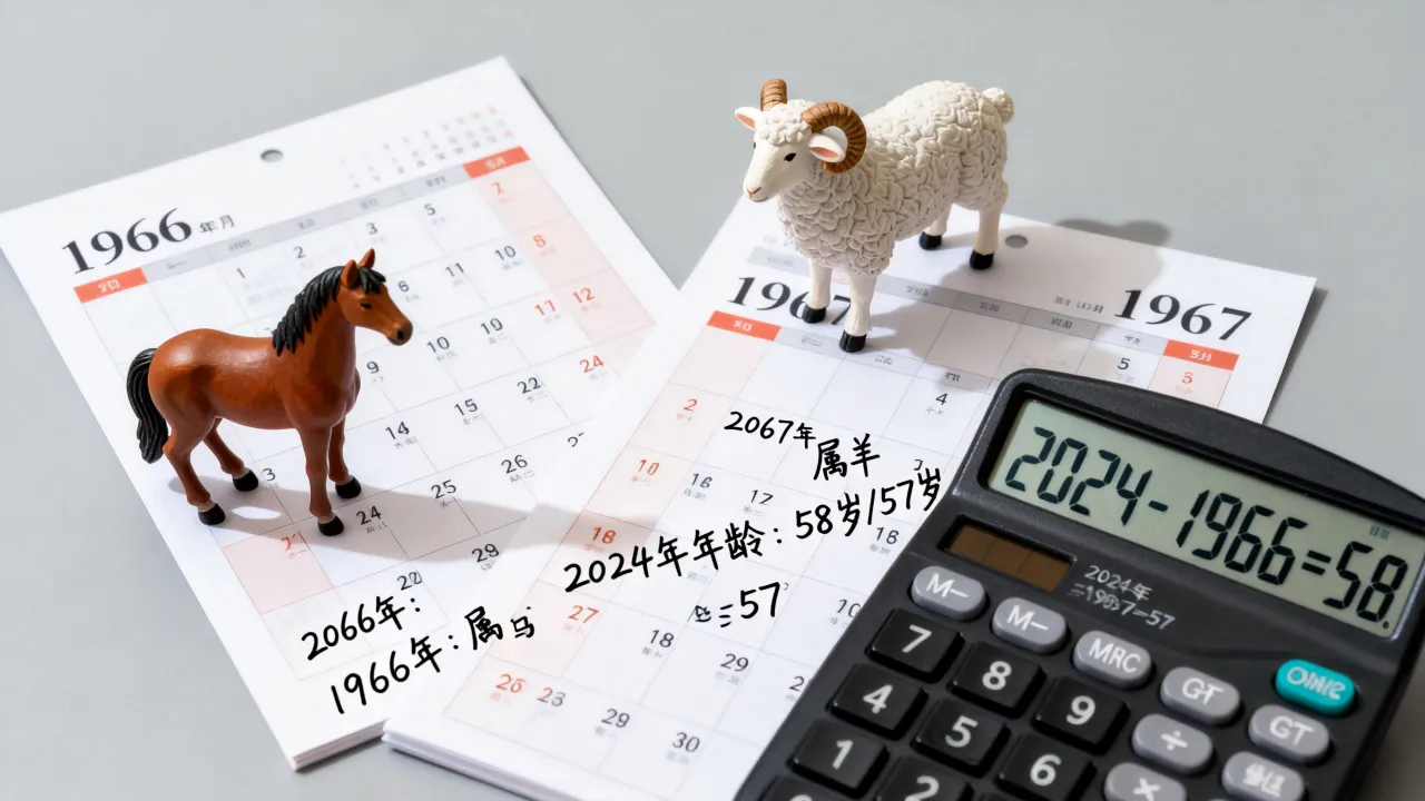 66年属什么生肖？67年属什么生肖，属马属羊今年多大？