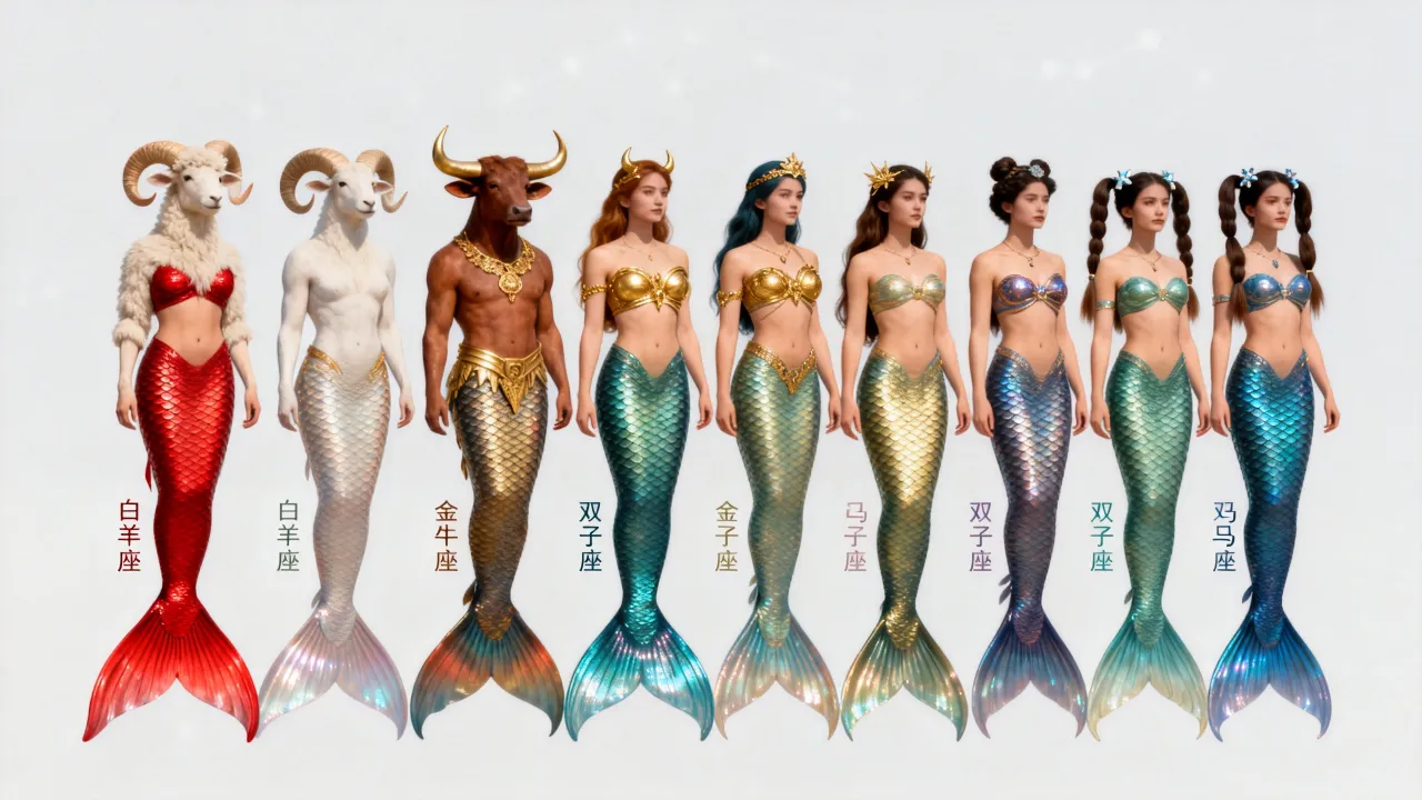 十二星座化身美人鱼谁最美,十二星座美人鱼长什么样 十二星座化身美人鱼谁最美,十二星座美人鱼长什么样