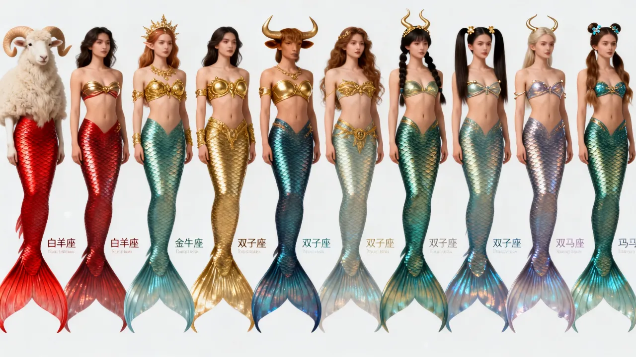 十二星座化身美人鱼谁最美,十二星座美人鱼长什么样 十二星座化身美人鱼谁最美,十二星座美人鱼长什么样