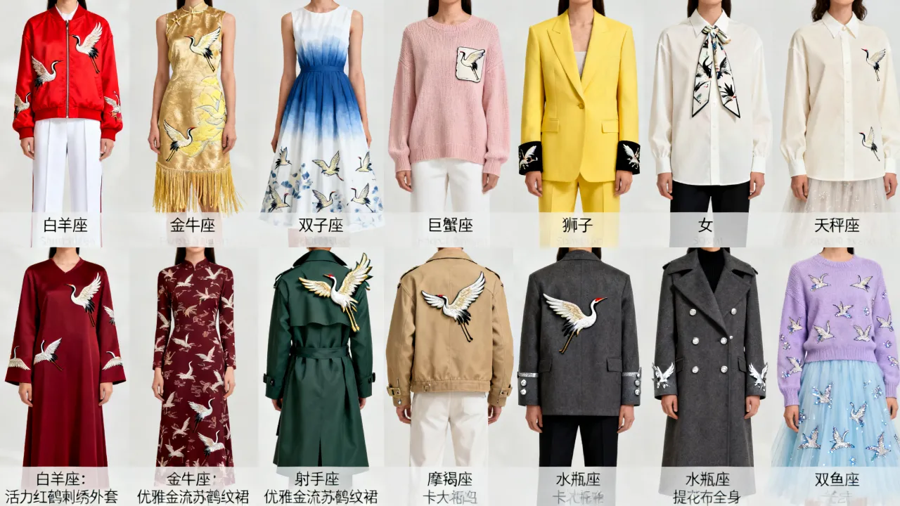 十二星座衣服仙鹤长什么样，十二星座仙鹤衣服怎么搭配？