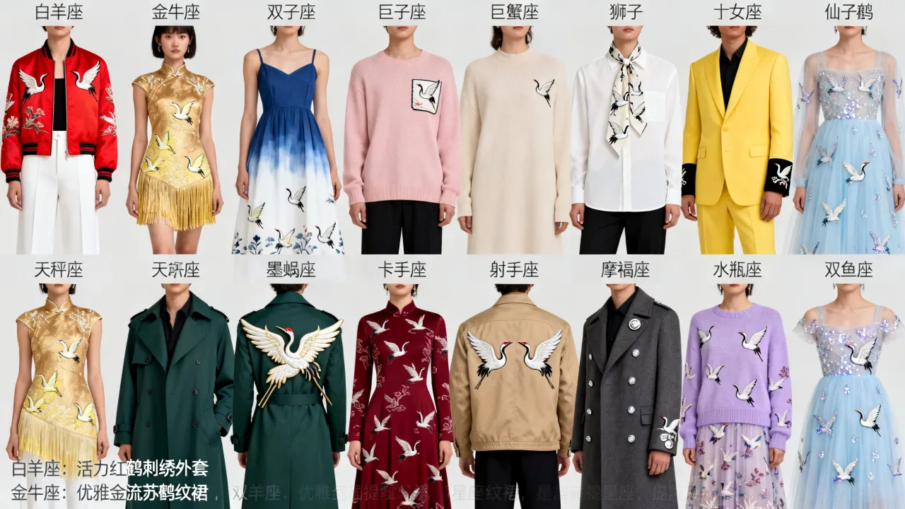 十二星座衣服仙鹤长什么样,十二星座仙鹤衣服怎么搭配? 十二星座衣服仙鹤长什么样,十二星座仙鹤衣服怎么搭配?