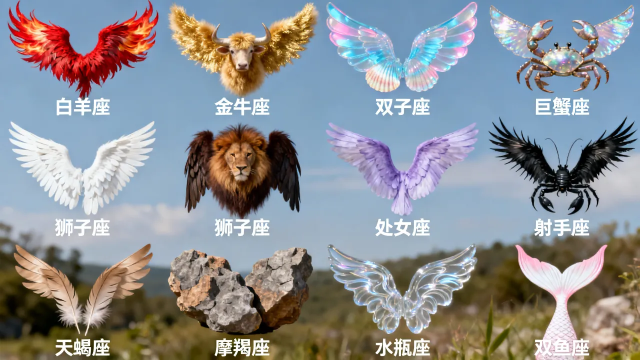 十二星座的羽翼是什么，十二星座的羽翼长什么样？