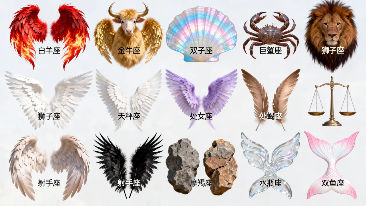 十二星座的羽翼是什么，十二星座的羽翼长什么样？