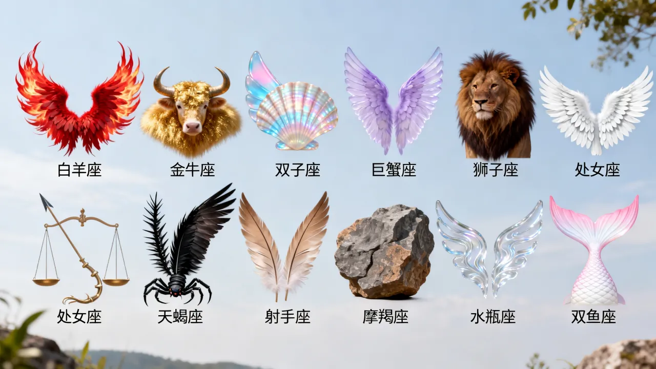 十二星座的羽翼是什么，十二星座的羽翼长什么样？