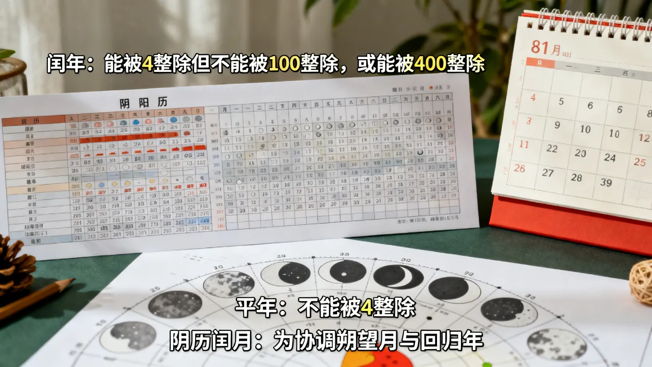 闰年平年怎么分阴历阳历,闰月和平年的区别在哪里 闰年平年怎么分阴历阳历,闰月和平年的区别在哪里