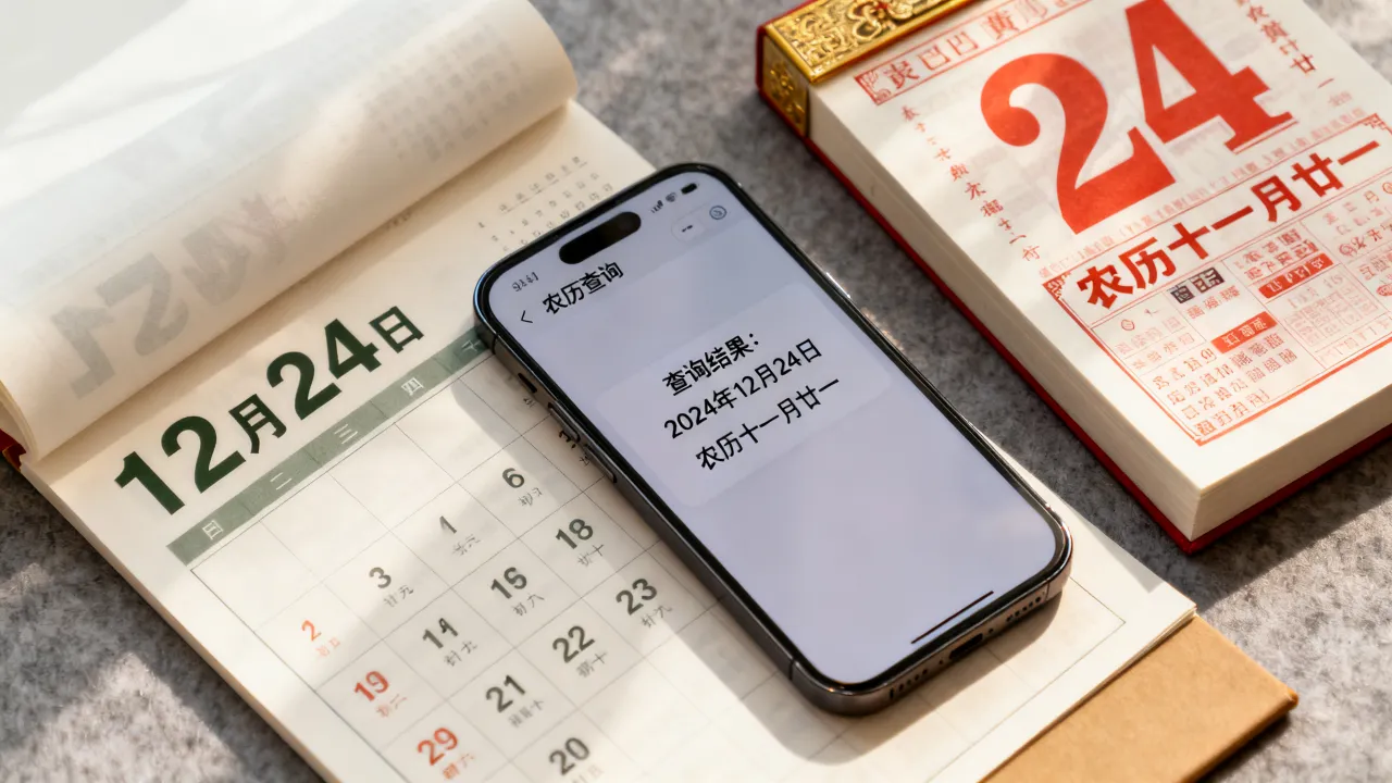 12月24号是阴历几月几号，农历日期怎么查？