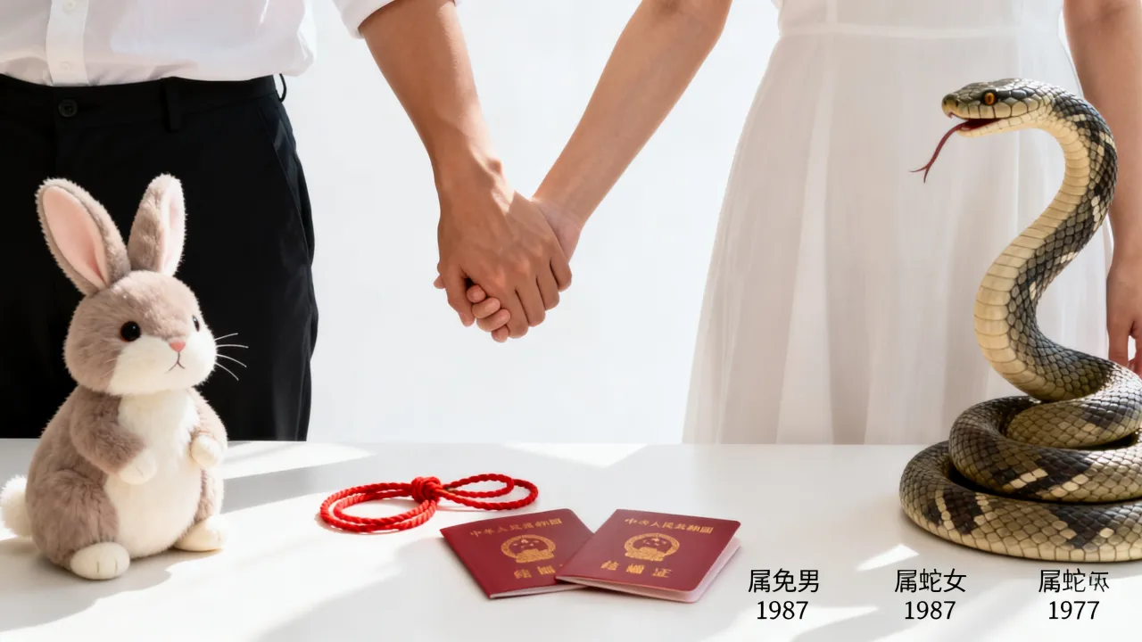 属兔男和属蛇女婚姻配吗,1987属兔女1977属蛇男婚姻如何 属兔男和属蛇女婚姻配吗,1987属兔女1977属蛇男婚姻如何