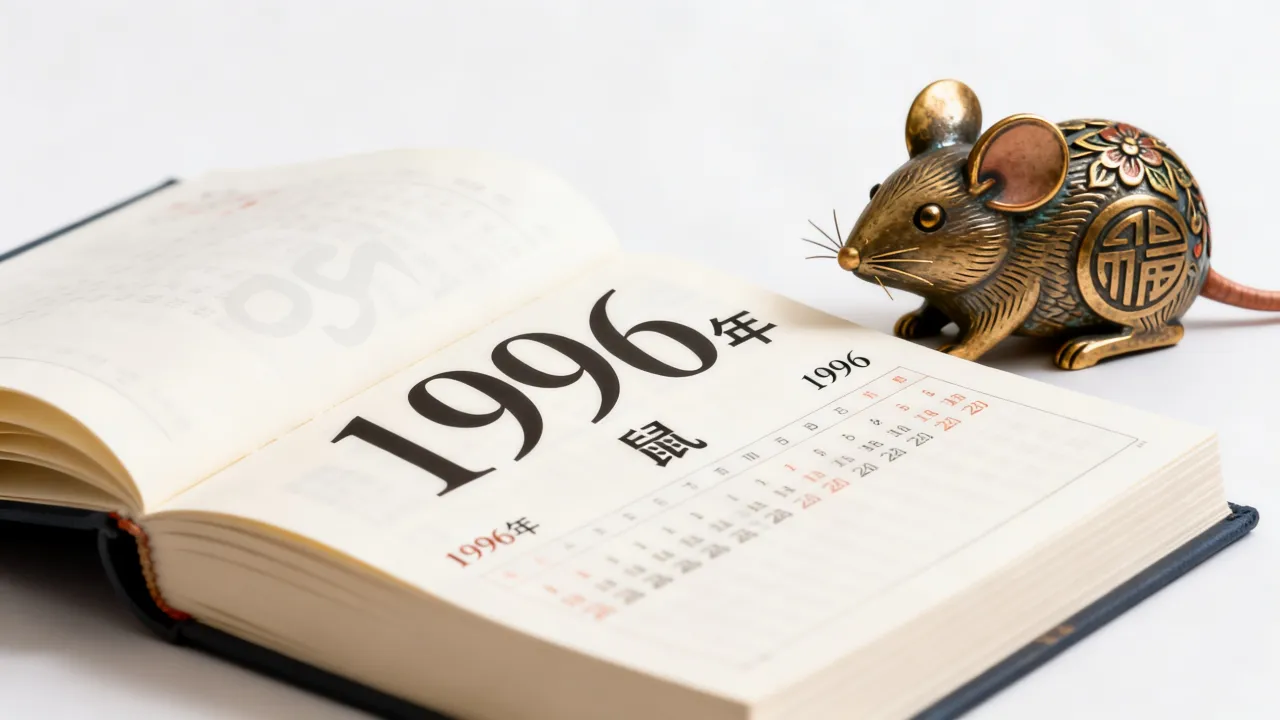 1996年阴历年是什么年，属什么生肖呢？