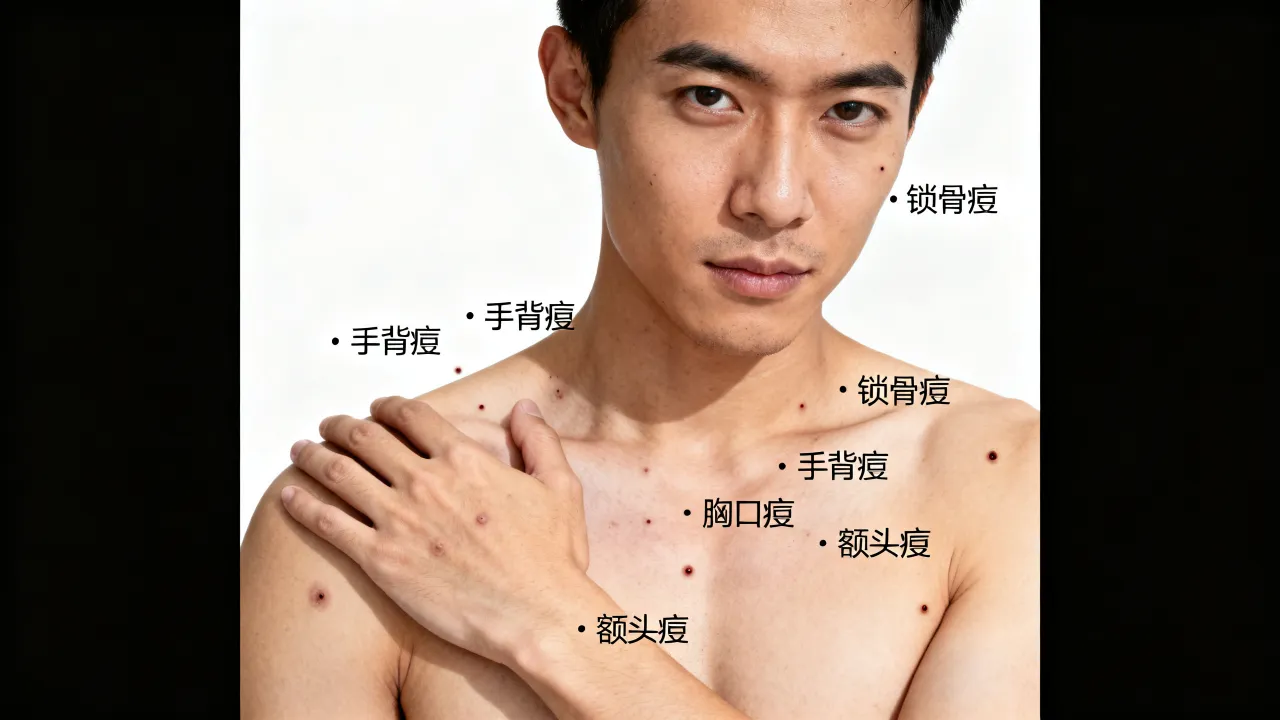 男人身上痦子位置命运图准吗?身上长痦子图解大全 男人身上痦子位置命运图准吗?身上长痦子图解大全