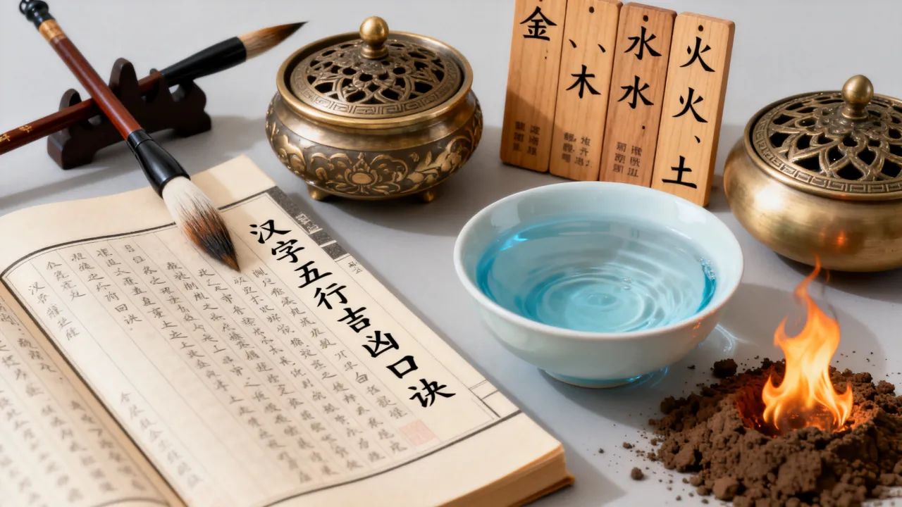 汉字五行怎么看吉凶？《周易》取名必备口诀，测字风水揭秘