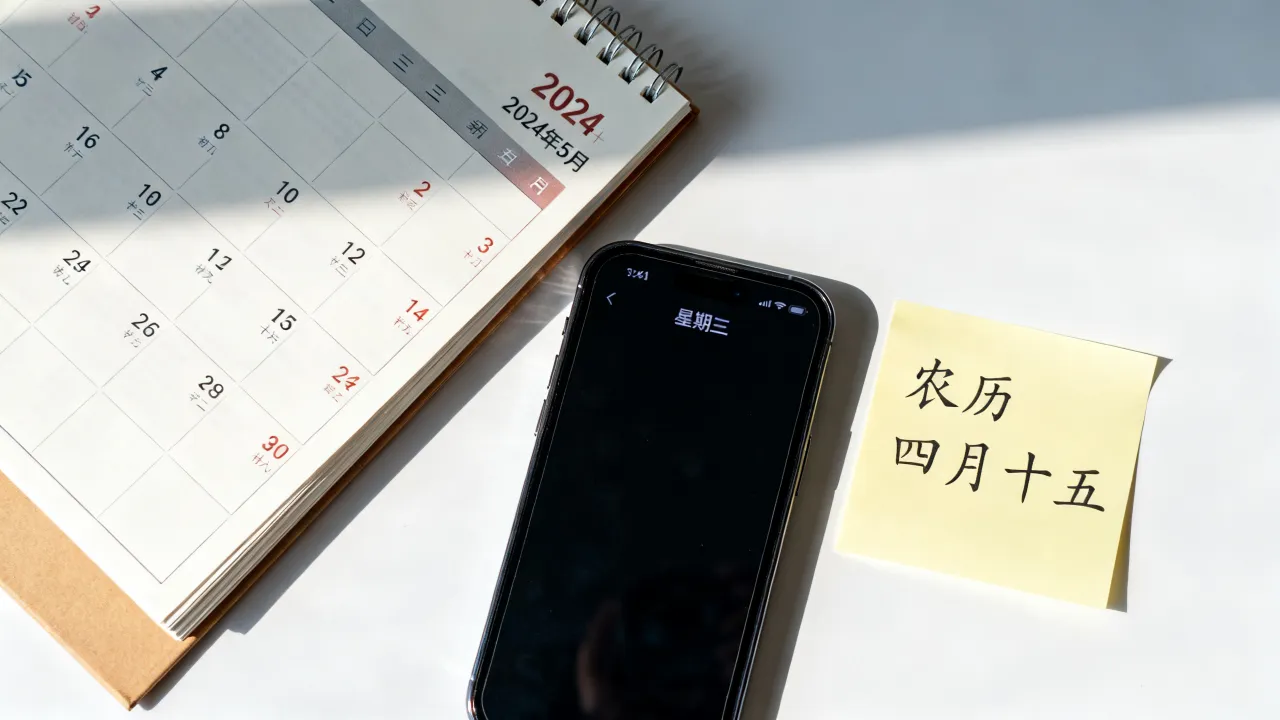 今天阴历什么日子？今天农历几月几日星期几？