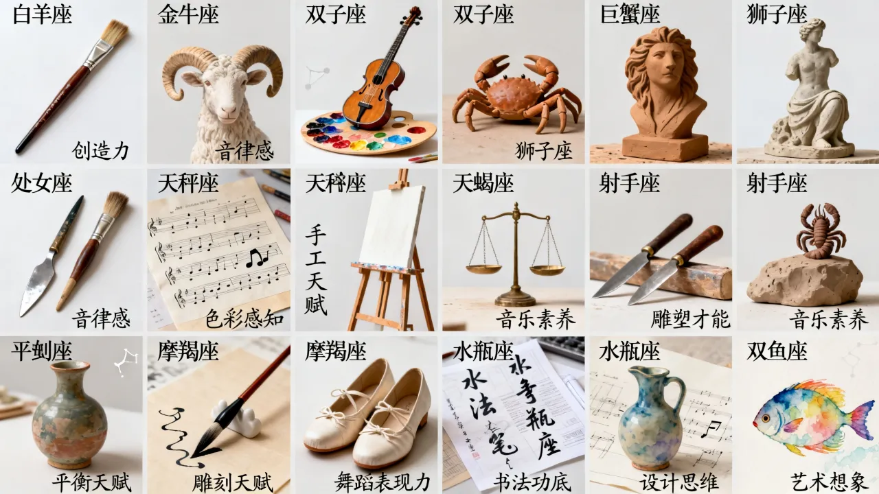 十二星座的天份是什么?十二星座谁最有艺术天赋? 十二星座的天份是什么?十二星座谁最有艺术天赋?