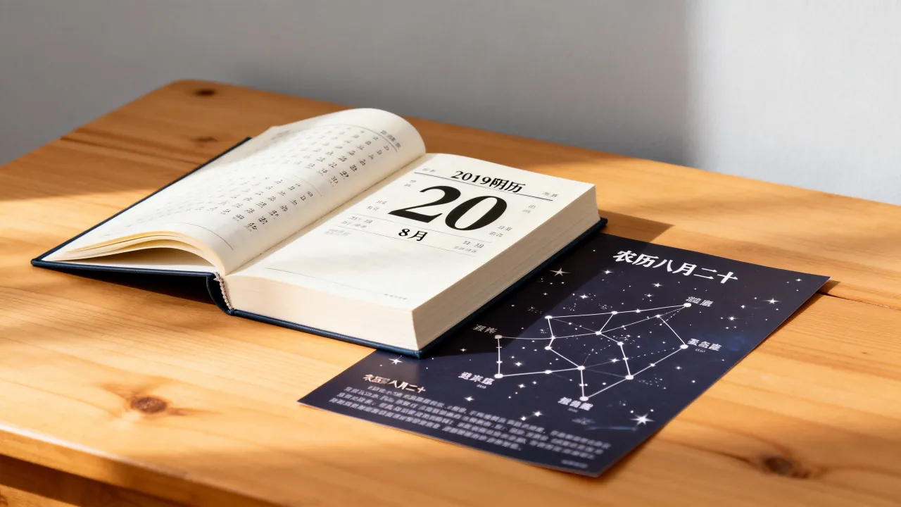 2019阴历8月20是阳历几号，农历八月二十是什么星座？