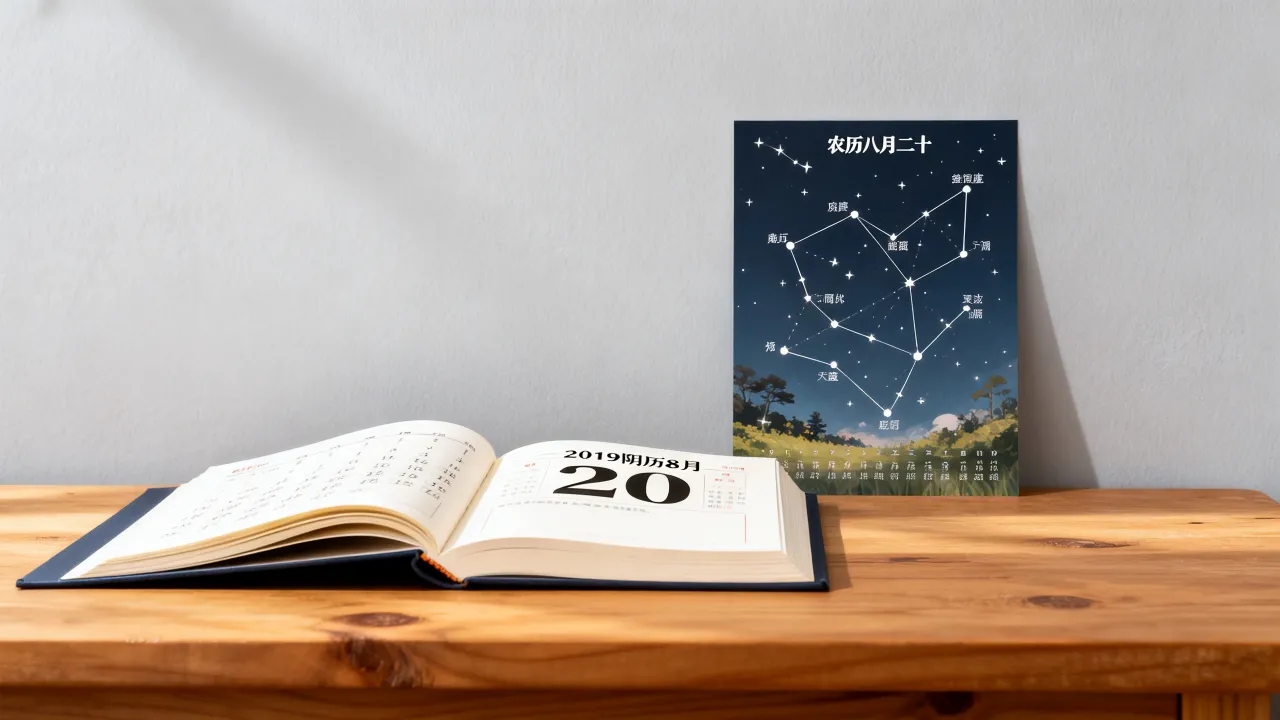 2019阴历8月20是阳历几号，农历八月二十是什么星座？