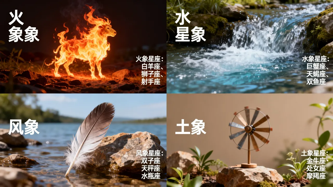 十二星座的四象分别是什么?十二星座四象属性怎么划分? 十二星座的四象分别是什么?十二星座四象属性怎么划分?