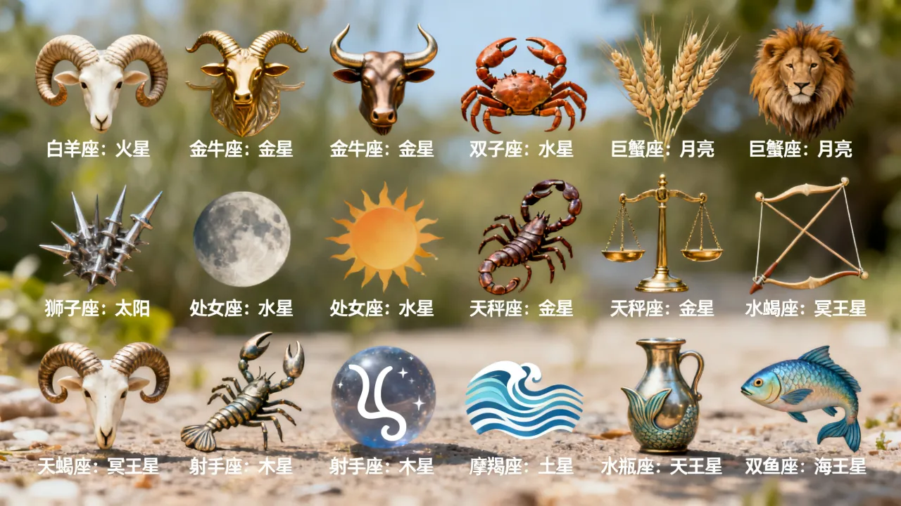 十二星座对应的守护星座都是什么,十二星座守护星座对照表大全 十二星座对应的守护星座都是什么,十二星座守护星座对照表大全