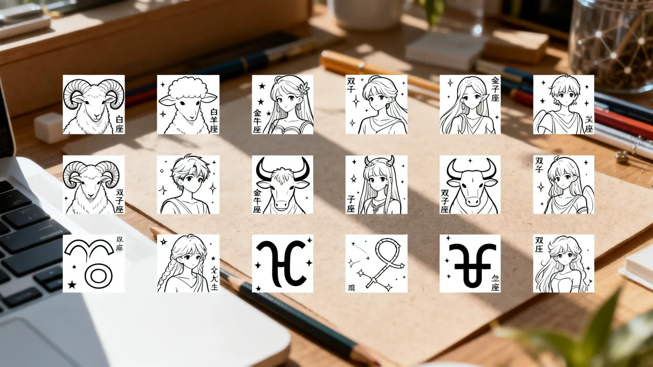 十二星座漫画手绘怎么画？十二星座手绘漫画图片大全简单又好看