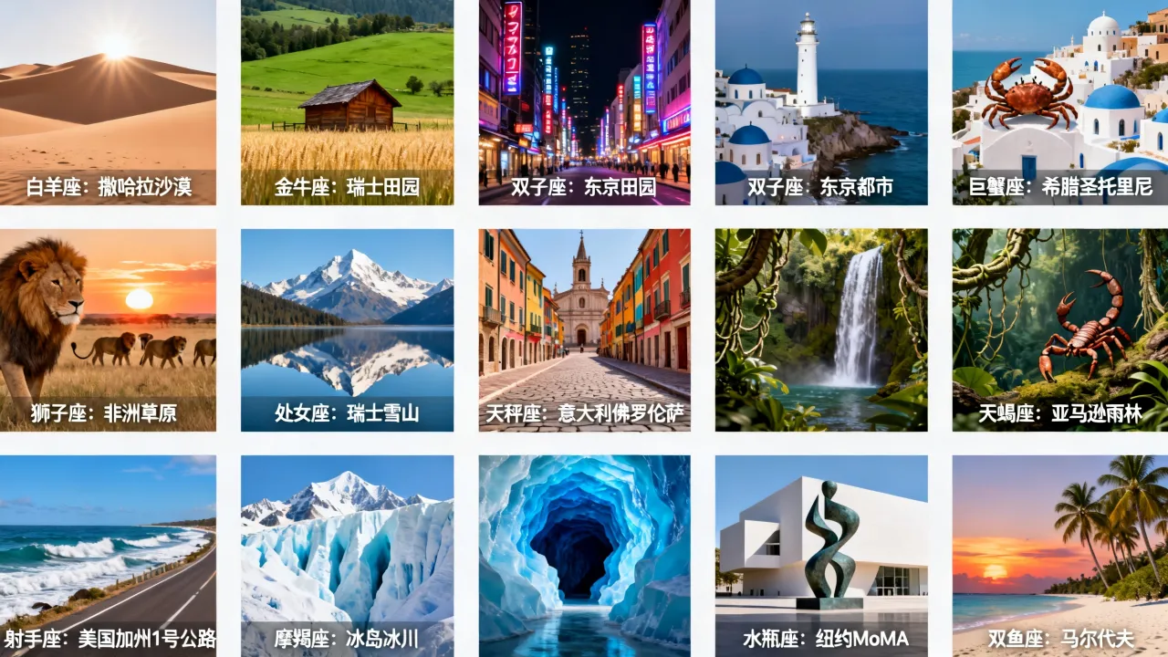 十二星座旅行最佳去处是哪里，十二星座适合去哪里旅游？