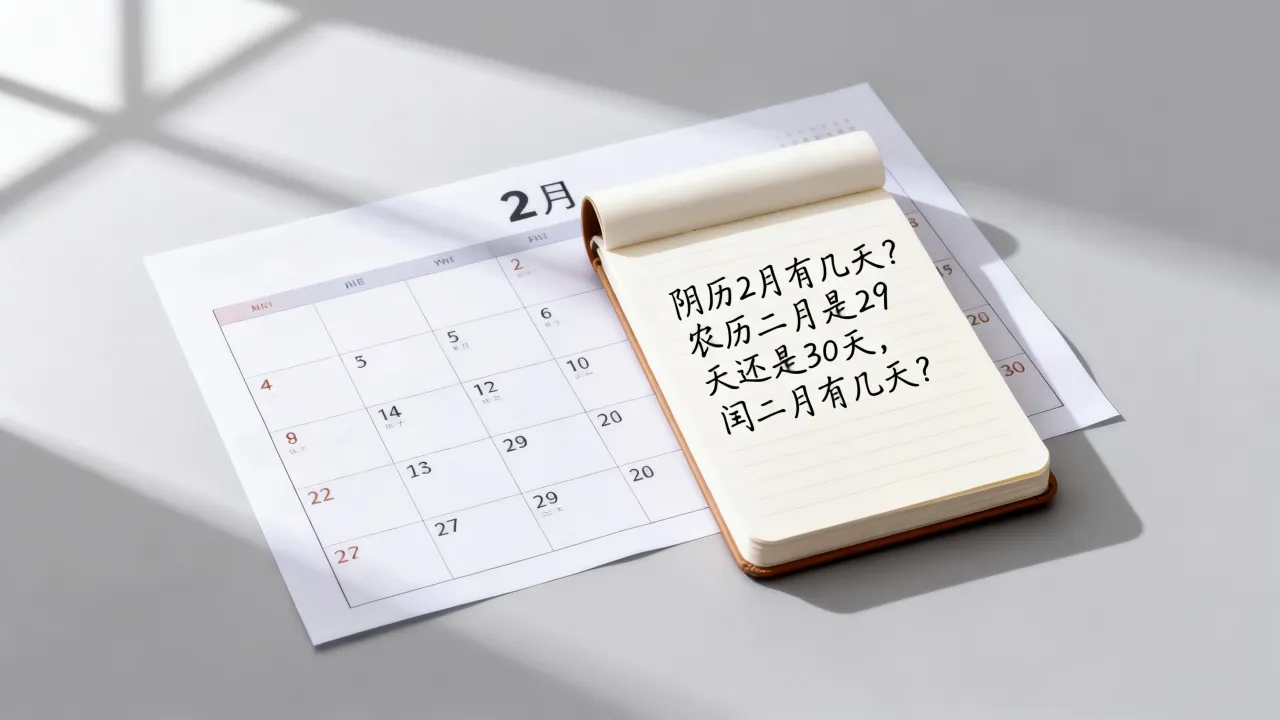 阴历2月有几天？农历二月是29天还是30天，闰二月有几天？