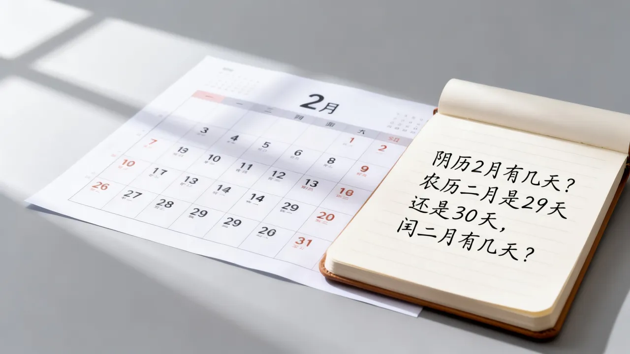 阴历2月有几天？农历二月是29天还是30天，闰二月有几天？