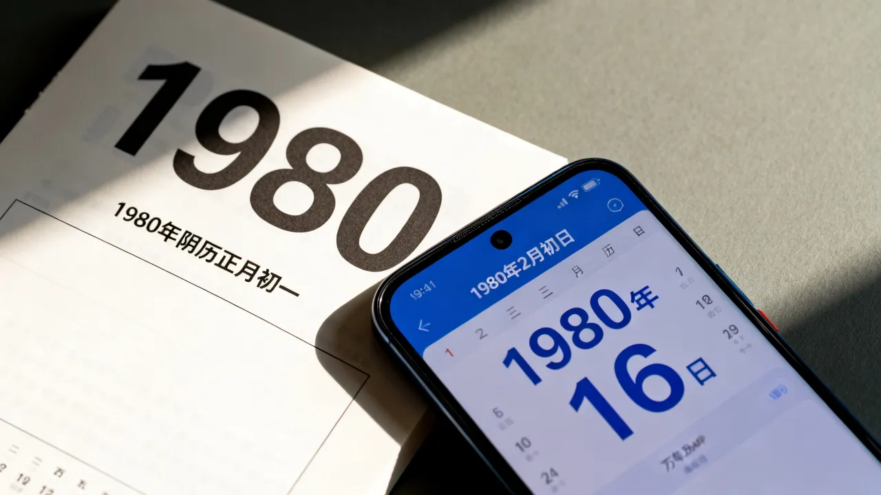 1980年阴历对应的阳历日期是什么，如何准确查询？