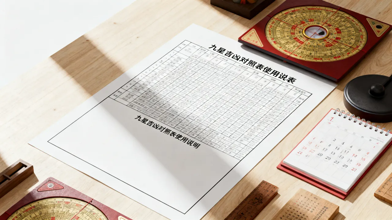 九星吉凶对照表怎么用，九星吉凶对照表怎么看