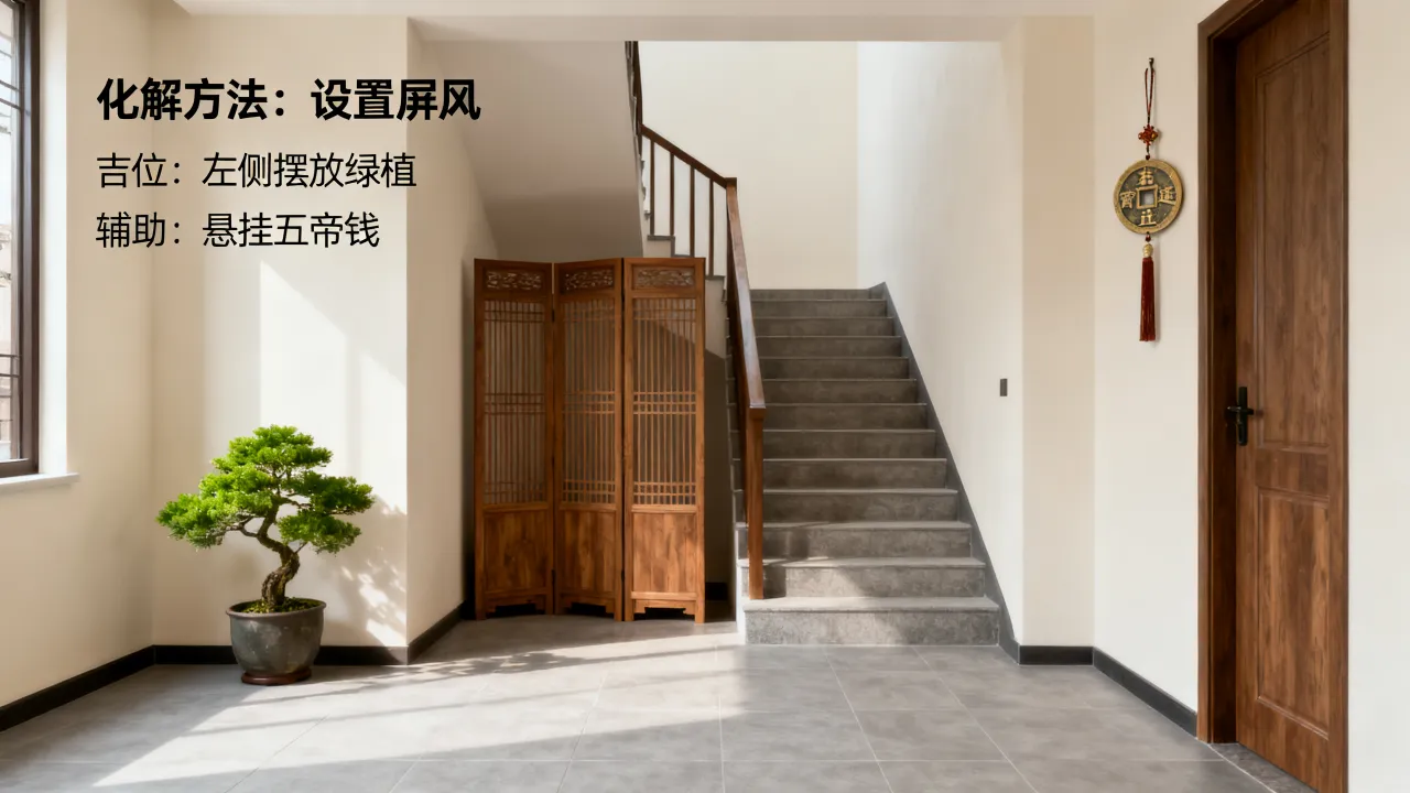 门面对冲怎么化解吉凶,大门正对楼梯风水化解方法 门面对冲怎么化解吉凶,大门正对楼梯风水化解方法