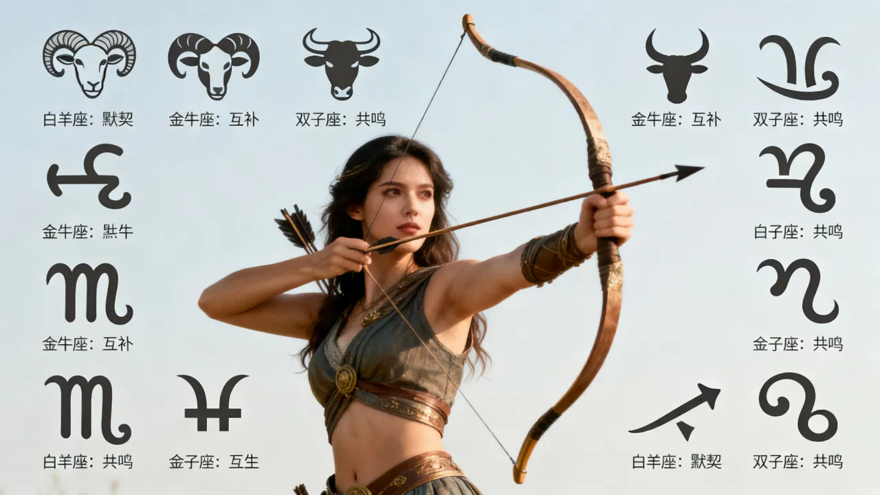 射手女和什么星座最配？射手女十二星座配对全解析
