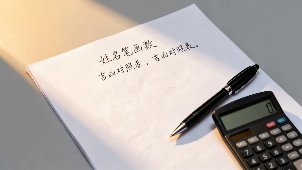 怎么查名字的笔画吉凶，姓名笔画数吉凶对照表怎么看？